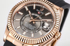 C-Factory -Grey Rosegold - Black Rubber - Automatic - 42mm