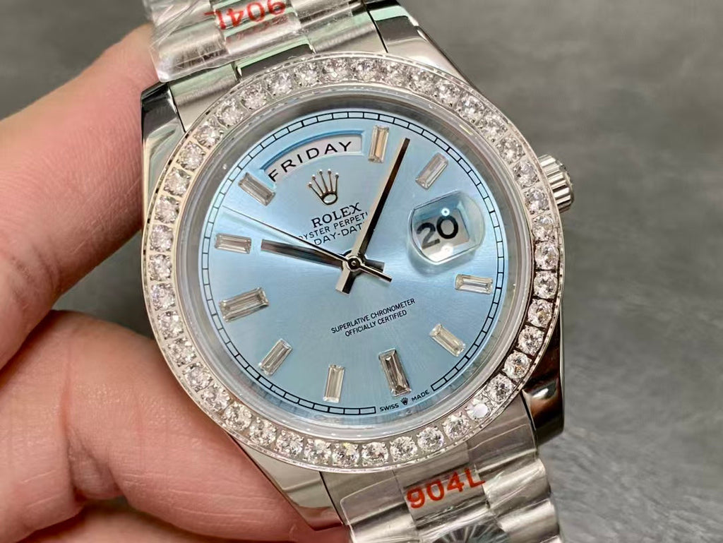 Blue - Silver 904L Steel - Automatic -36mm