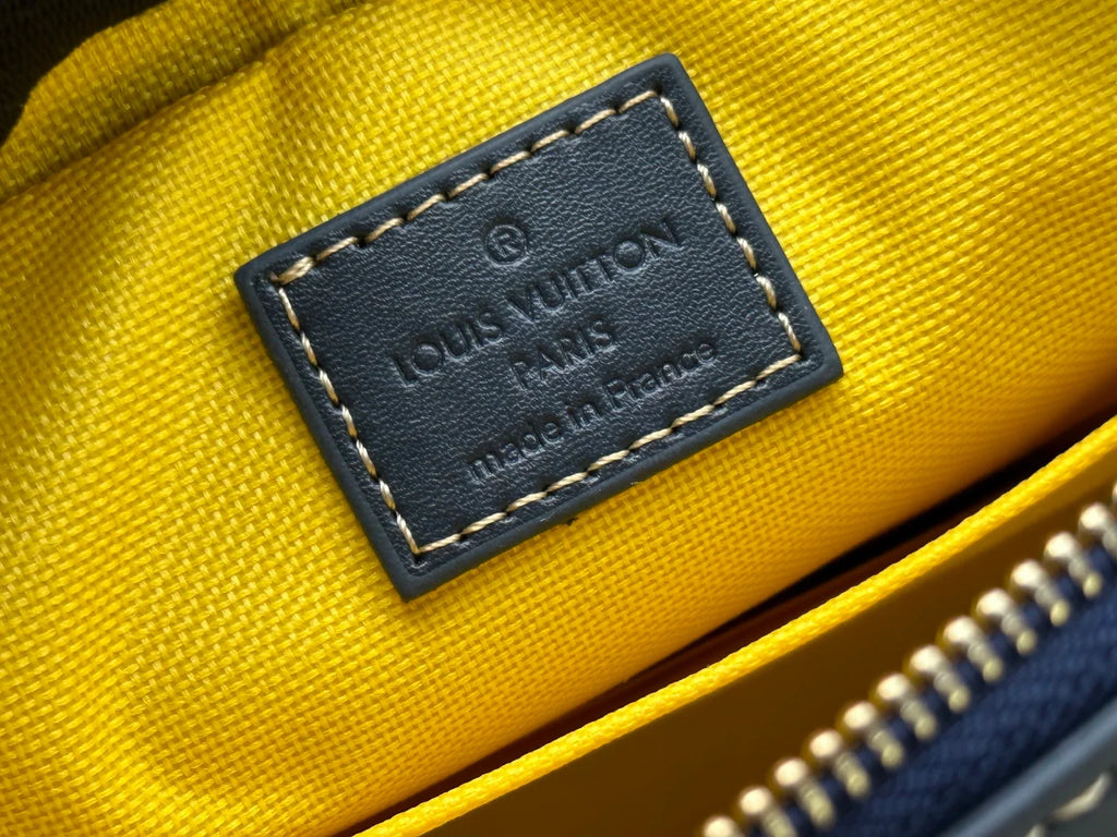 Striped canvas mailman bag