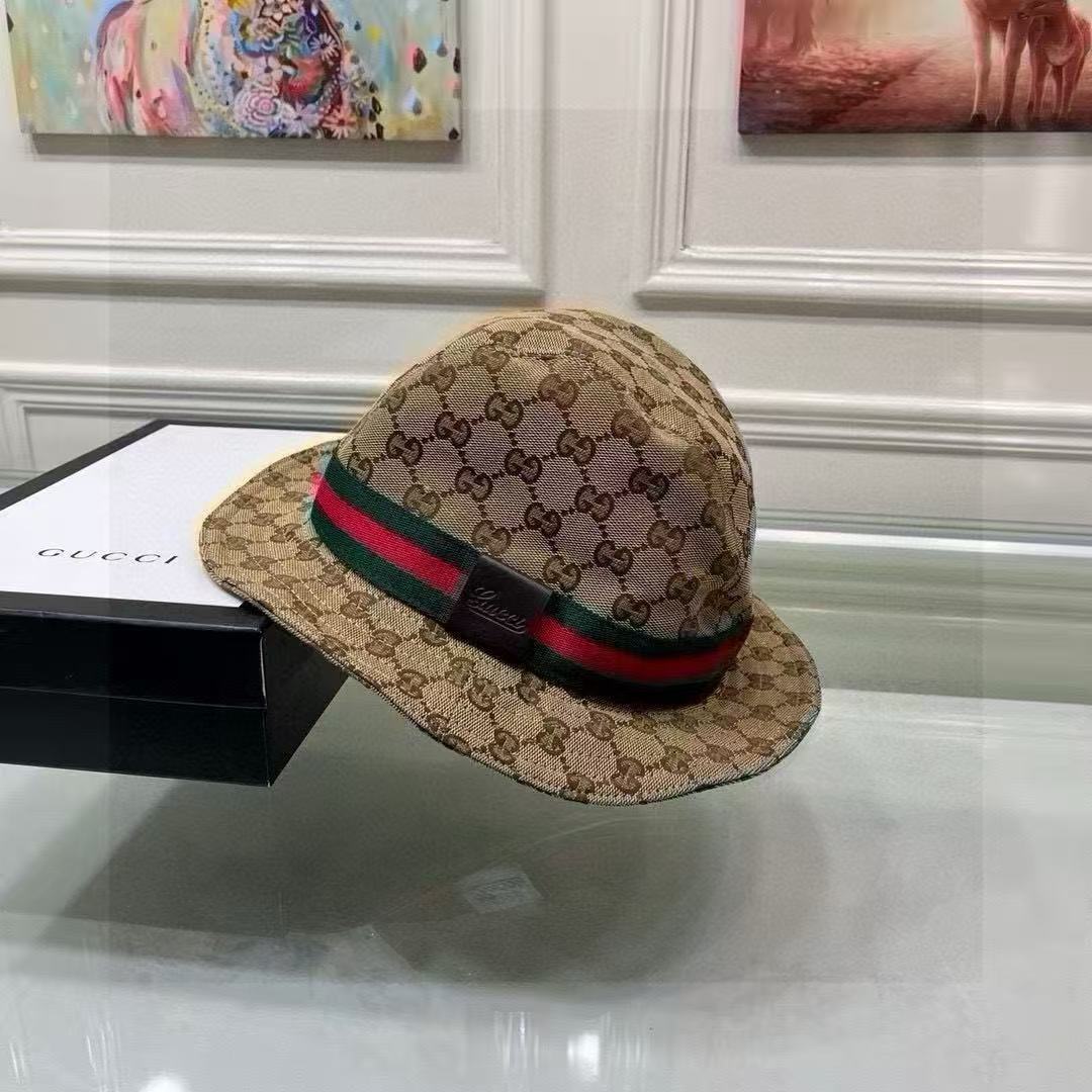 Red and green woven fisherman's hat