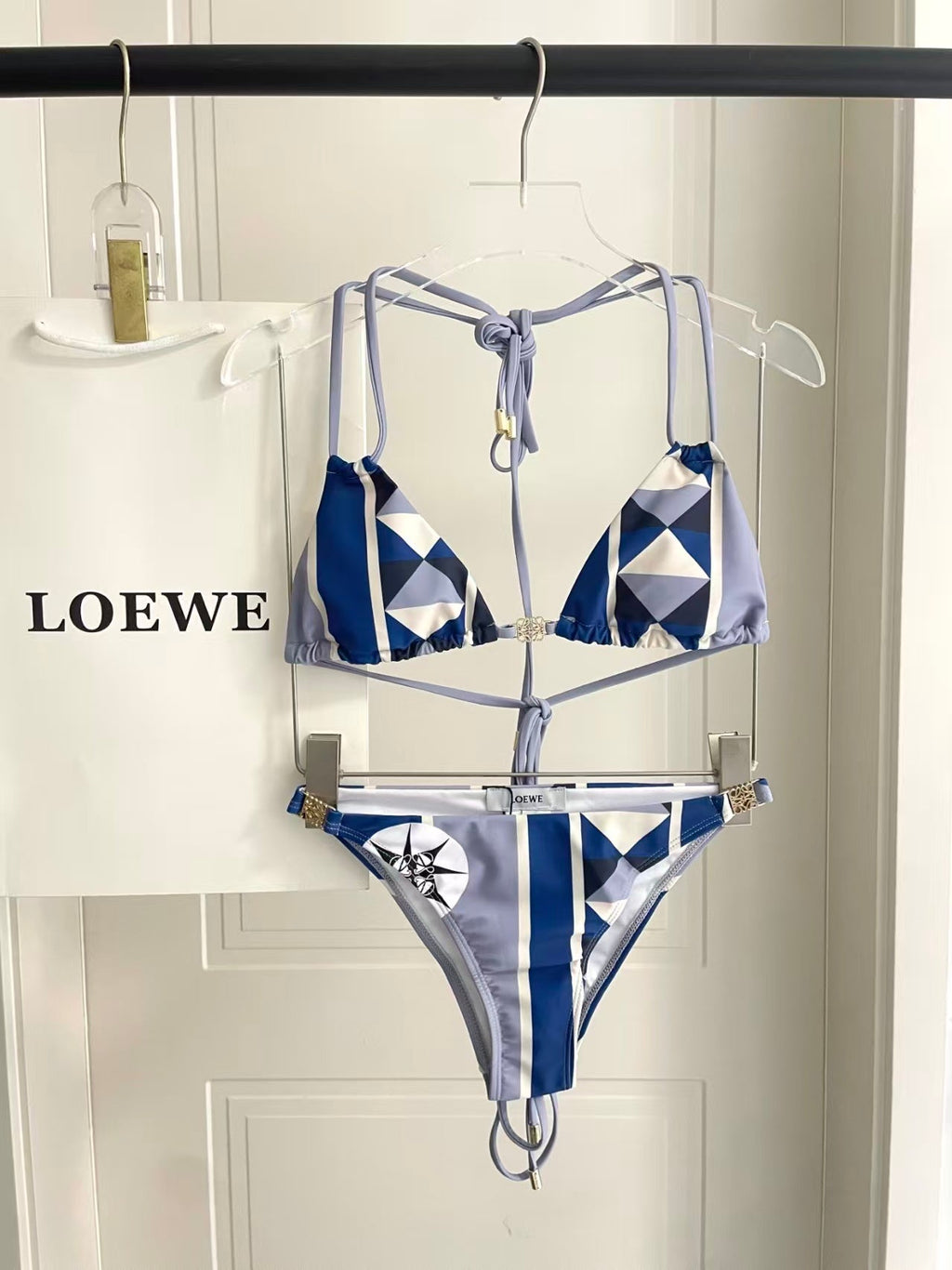 New Split Printed Swimsuit