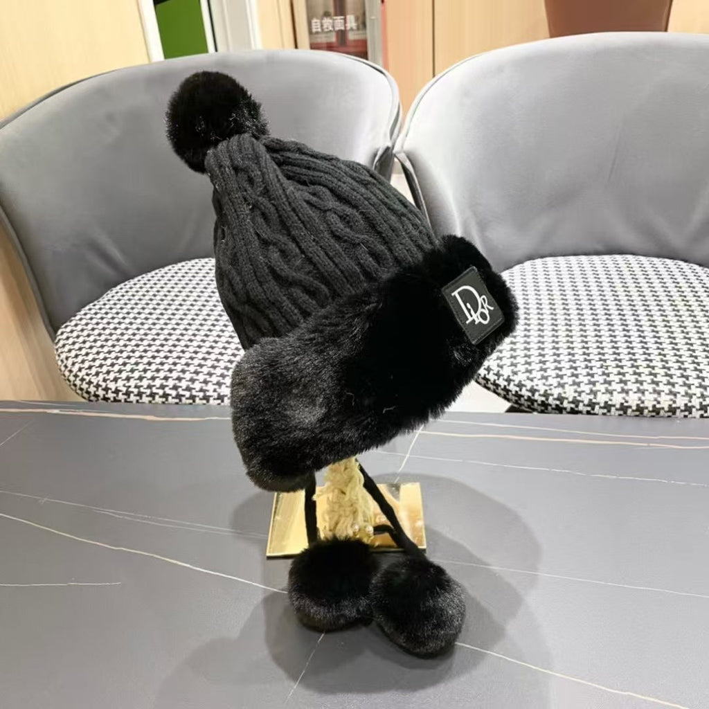 Ear protection knitted hat