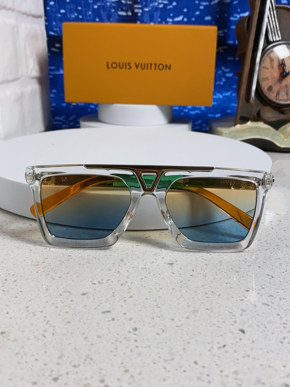 New Korean style personalized wide edge thick frame sunglasses