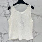 Classic Chain-Embellished Sheer Back Vest