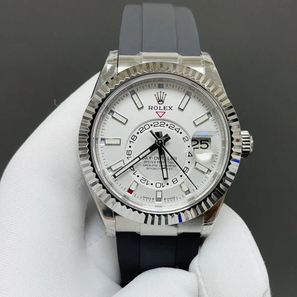 C-Factory -White Silver - Grey Rubber - Automatic - 42mm