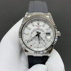 C-Factory -White Silver - Grey Rubber - Automatic - 42mm
