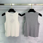 Classic Round-Neck Cut-Out Knit Vest