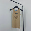 Letter Jacquard U-Neck Knitted Vest