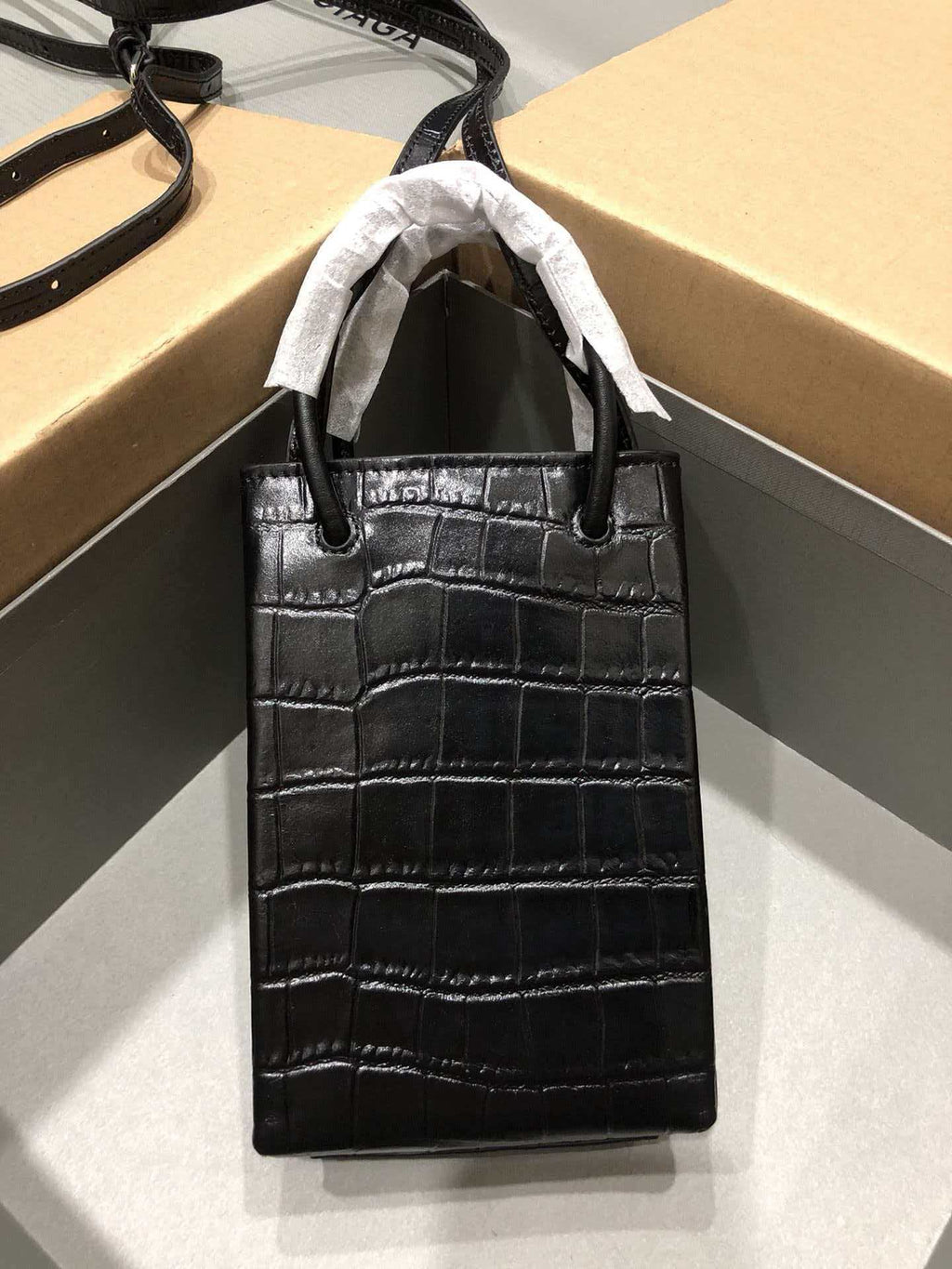 Wall cracked cowhide small bag