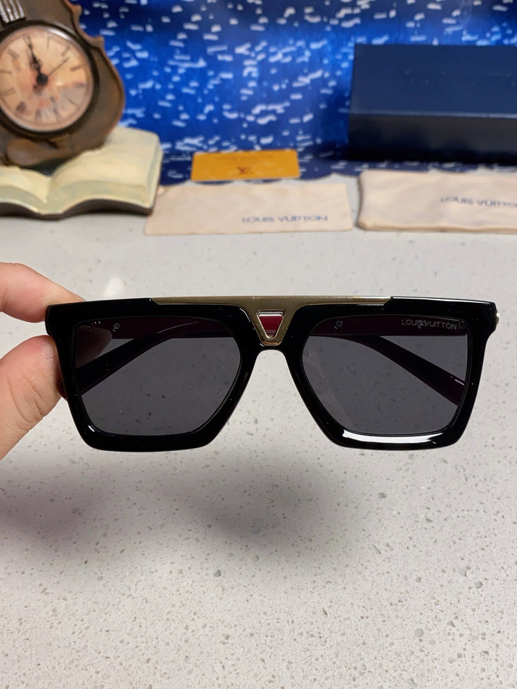 New Korean style personalized wide edge thick frame sunglasses