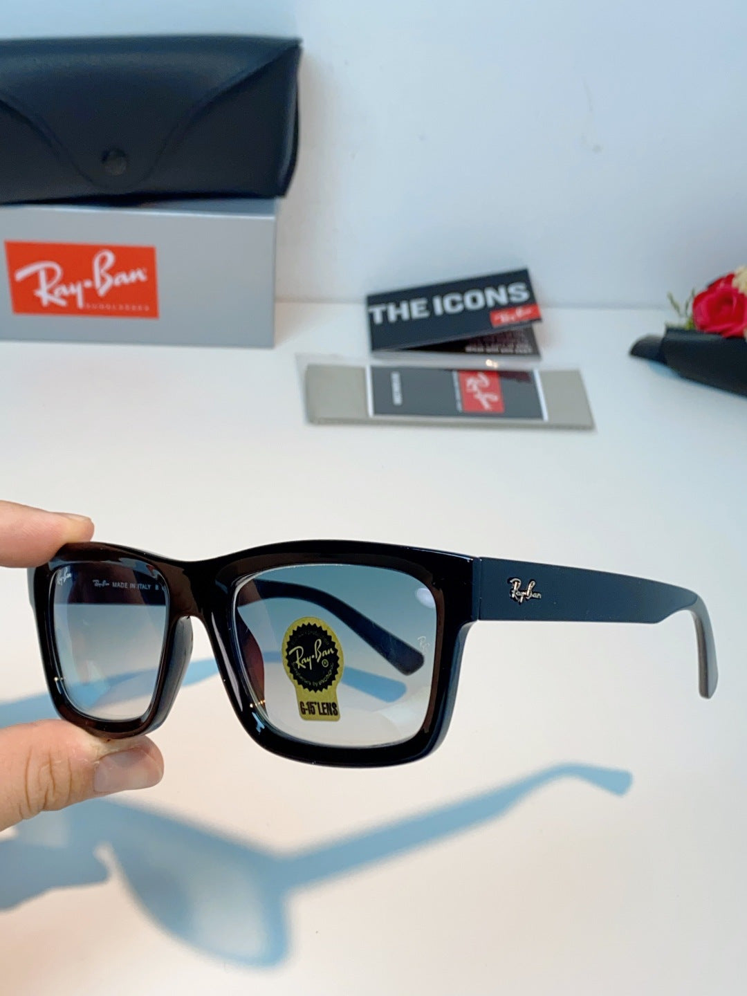 High quality tempered glass sunglasses for men