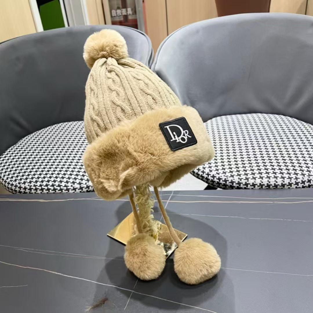 Ear protection knitted hat