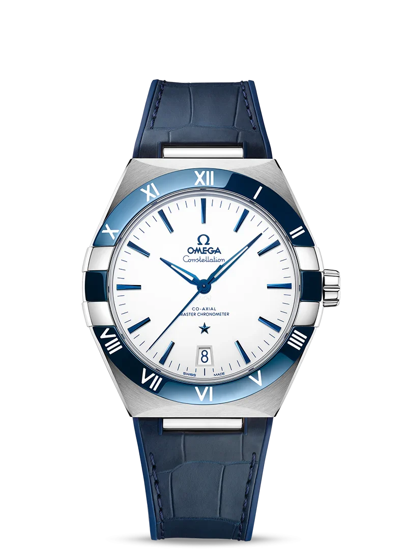 White Blue - Blue Leather - 41mm
