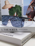 Large frame letter logo fashionable sunglasses