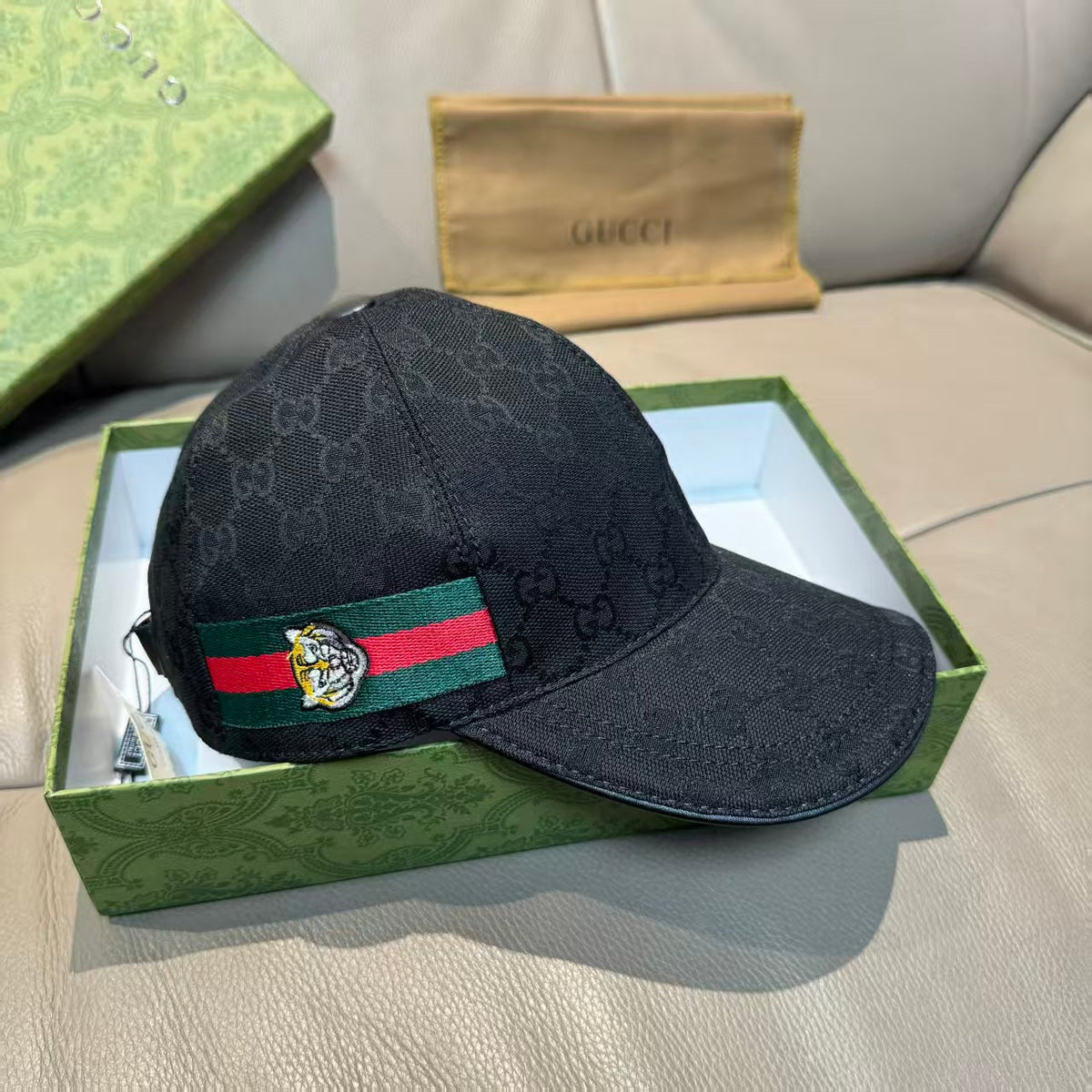 Tiger head woven baseball cap