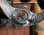 Black- Frosted Silver 904L Steel- Automatic - 41mm