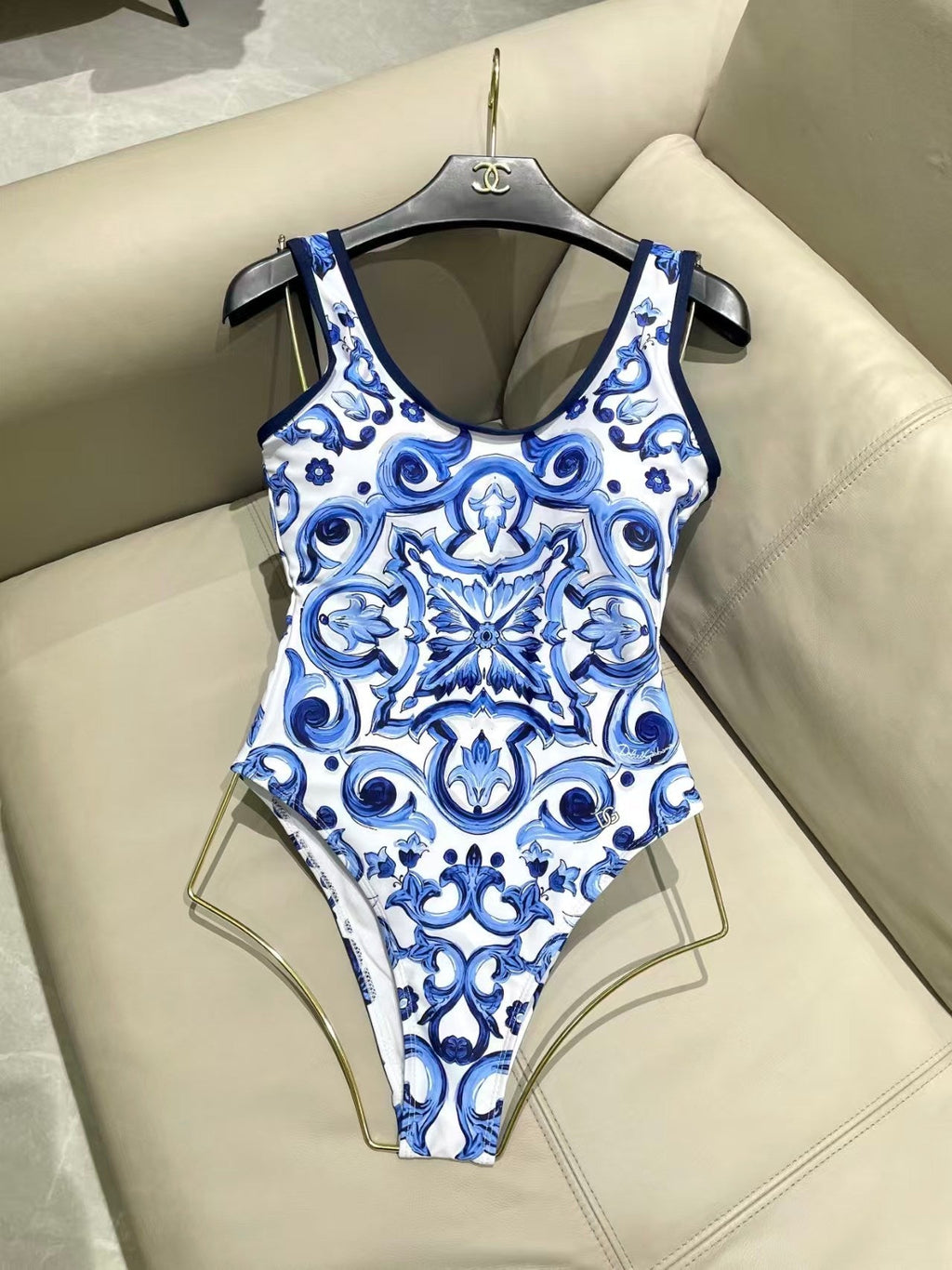 New Blue and White Porcelain Swimsuit