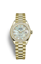 LADY-DATE-Yellow gold and diamonds- Quartz-31mm