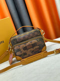 Coated canvas mailman bag