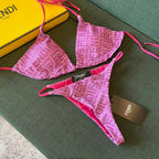 New printed lace up swimsuit