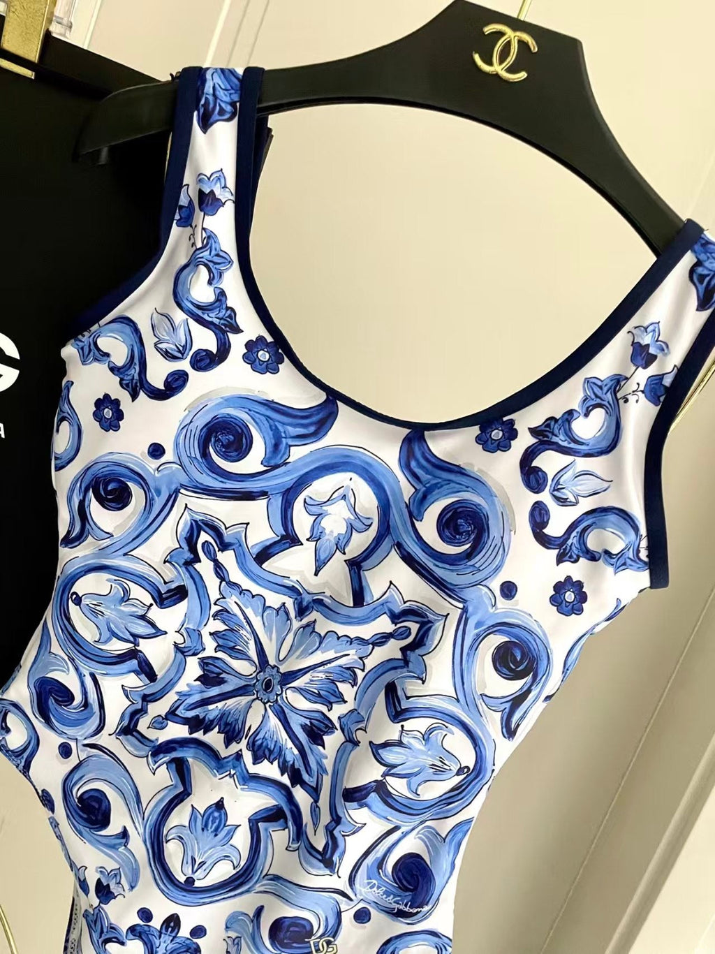 New Blue and White Porcelain Swimsuit