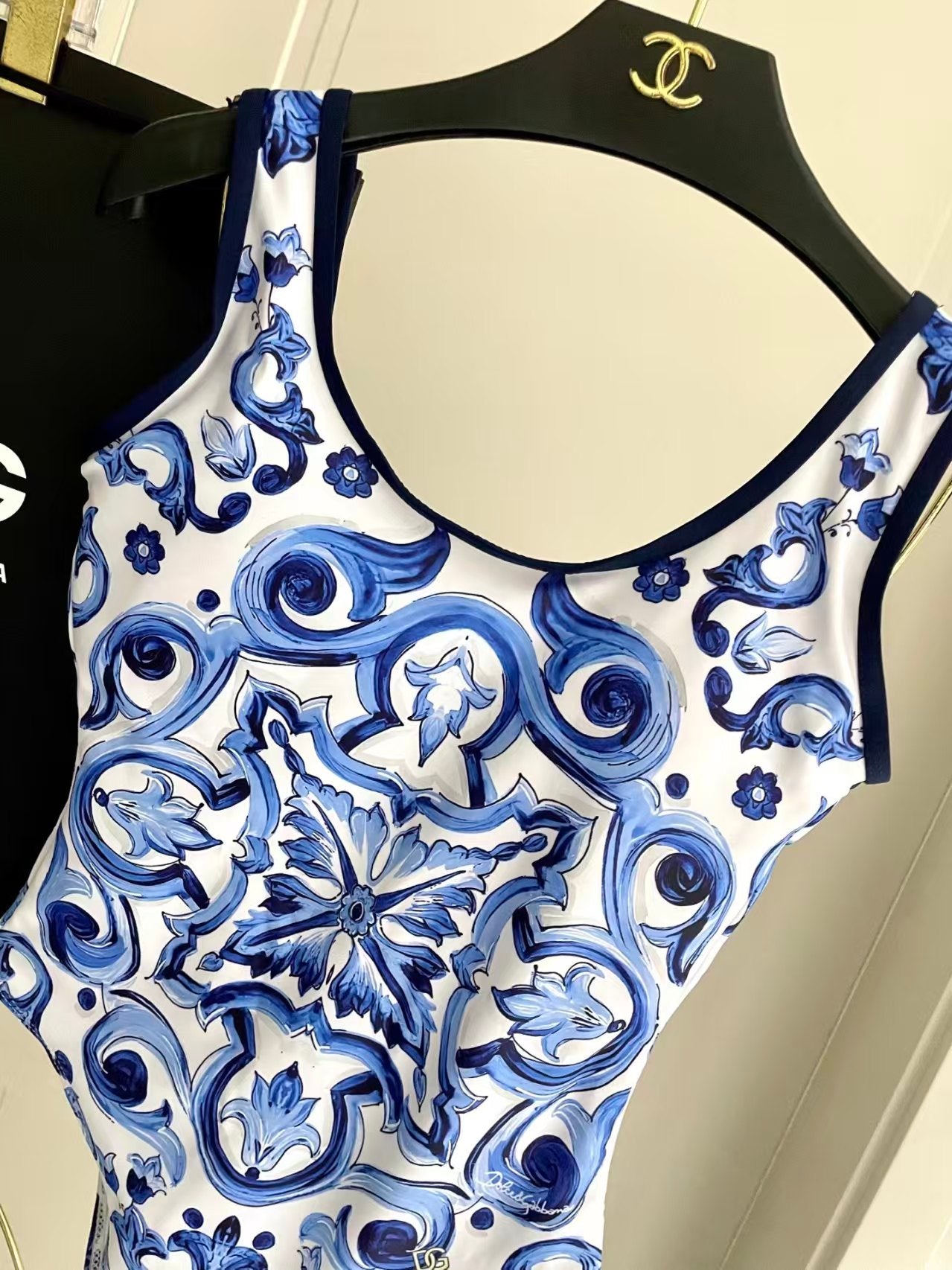 New Blue and White Porcelain Swimsuit