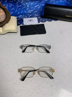 New metal retro box, refined gold wire rectangular gold and silver frame for men and women, can be paired with myopia glasses trend