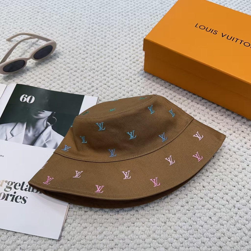 New double-sided embroidered fisherman hat