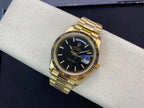 DATE-Black Yellow gold - 41mm