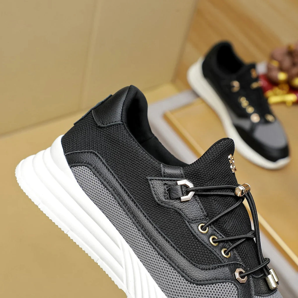 Calf leather sports shoes