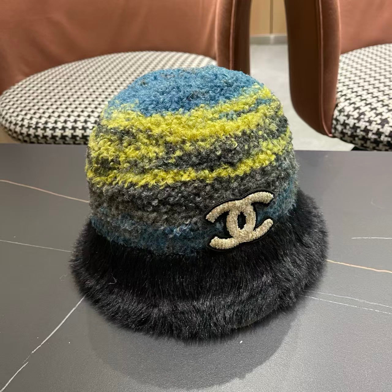 New Rainbow Knitted Basin Hat