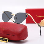 Metal Temple Slightly Curved Sunglasses