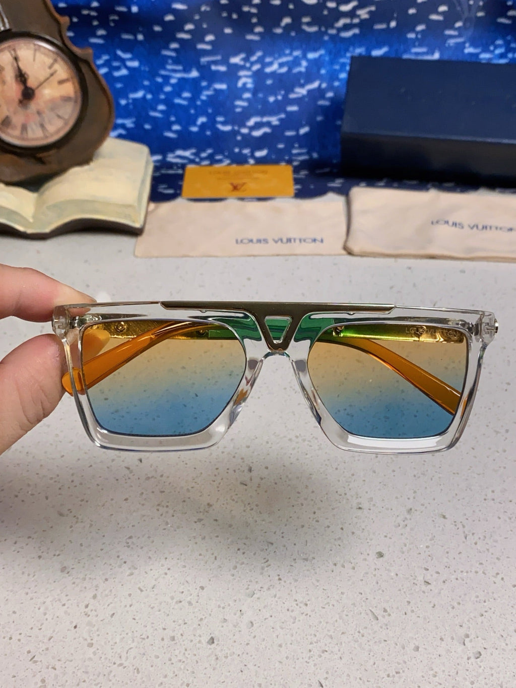 New Korean style personalized wide edge thick frame sunglasses