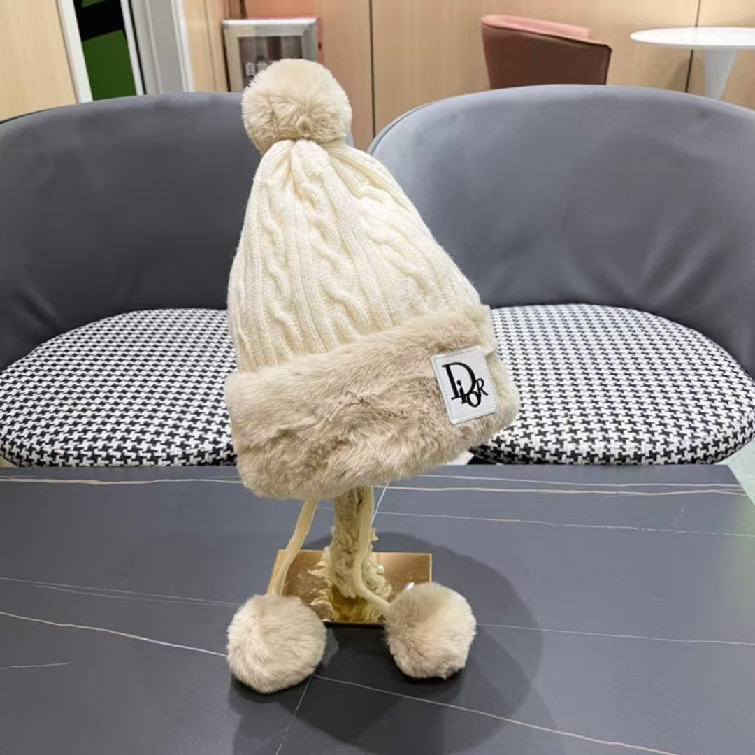 Ear protection knitted hat