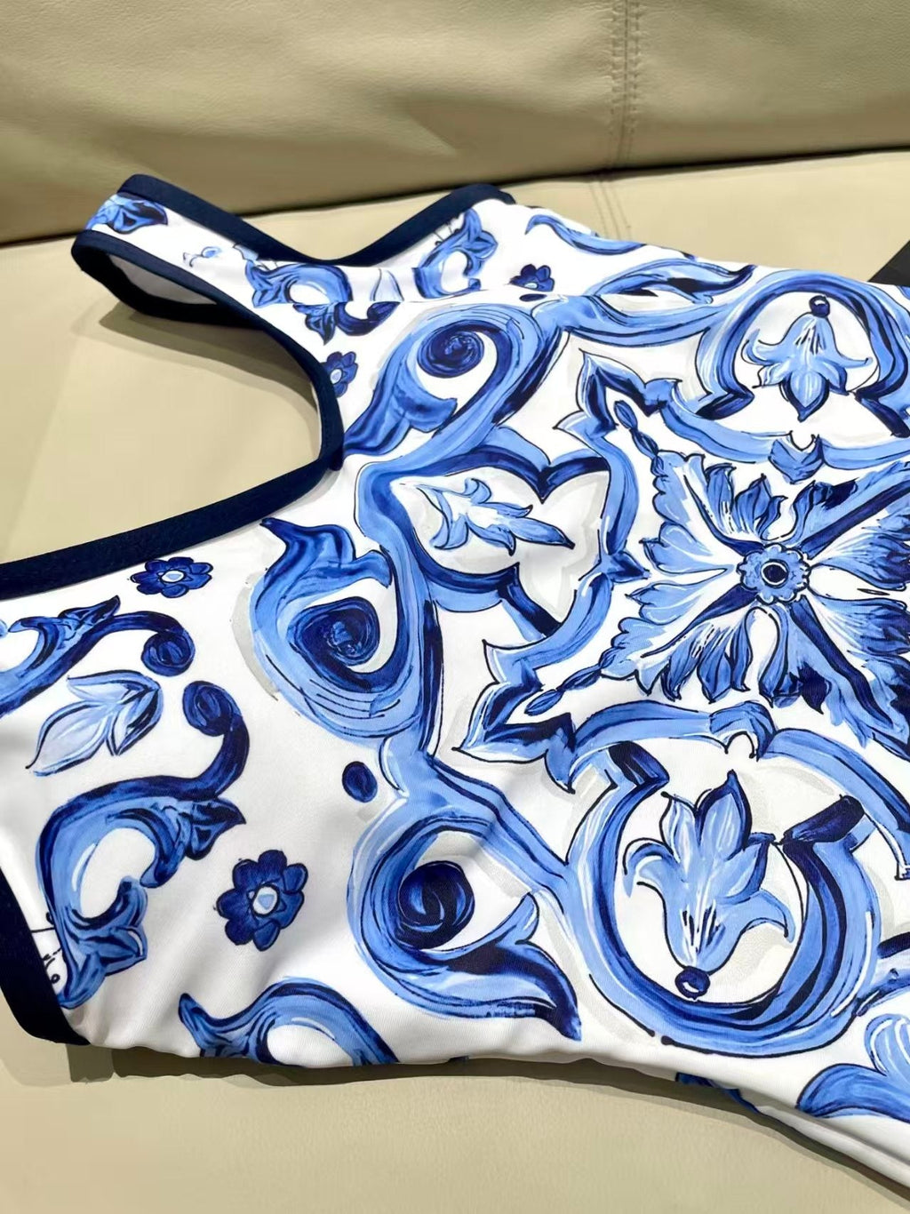 New Blue and White Porcelain Swimsuit