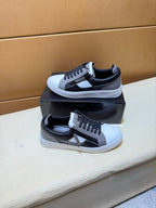 Lazy footrest style shoe upper breathable lace up board shoes