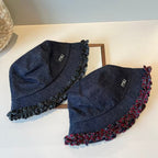 New lace denim fisherman hat