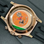 Chronograph -C-Factory -Black Rosegold - Black Rubber- Automatic - 40mm