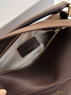 Geometry bag cowhide puzzle navy blue/chocolate color