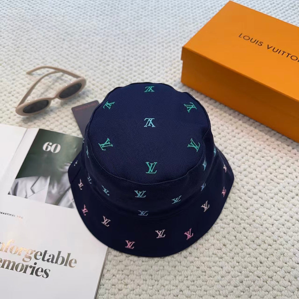 New double-sided embroidered fisherman hat