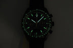 Chronograph -Moon back - Black Ceramic- Black Leather- Automatic - 44mm