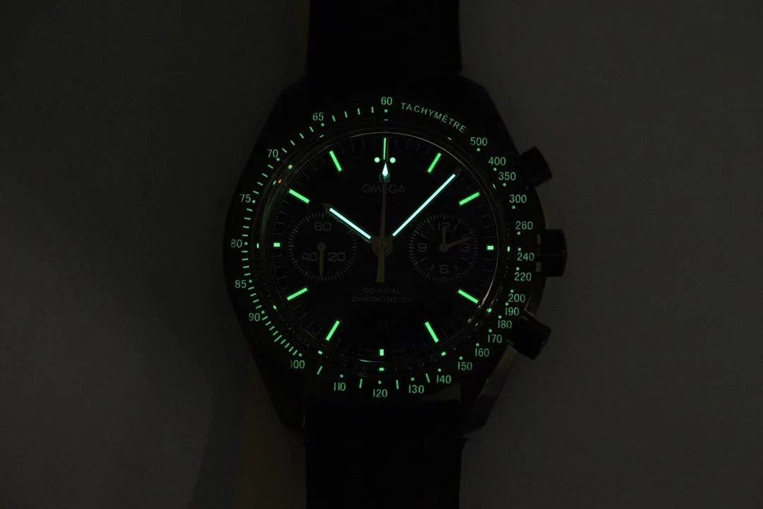Chronograph -Moon back - Black Ceramic- Black Leather- Automatic - 44mm