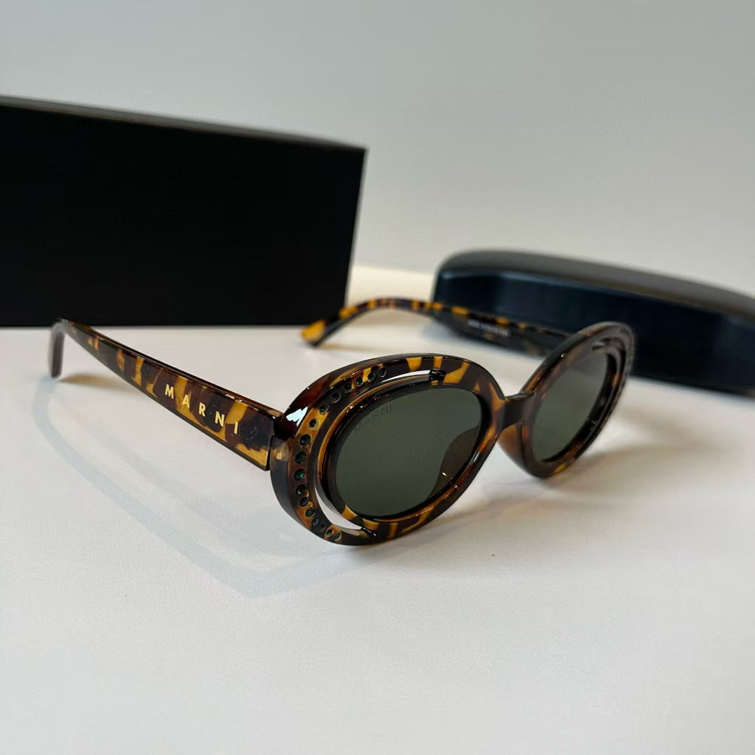 Explosive elliptical sunglasses