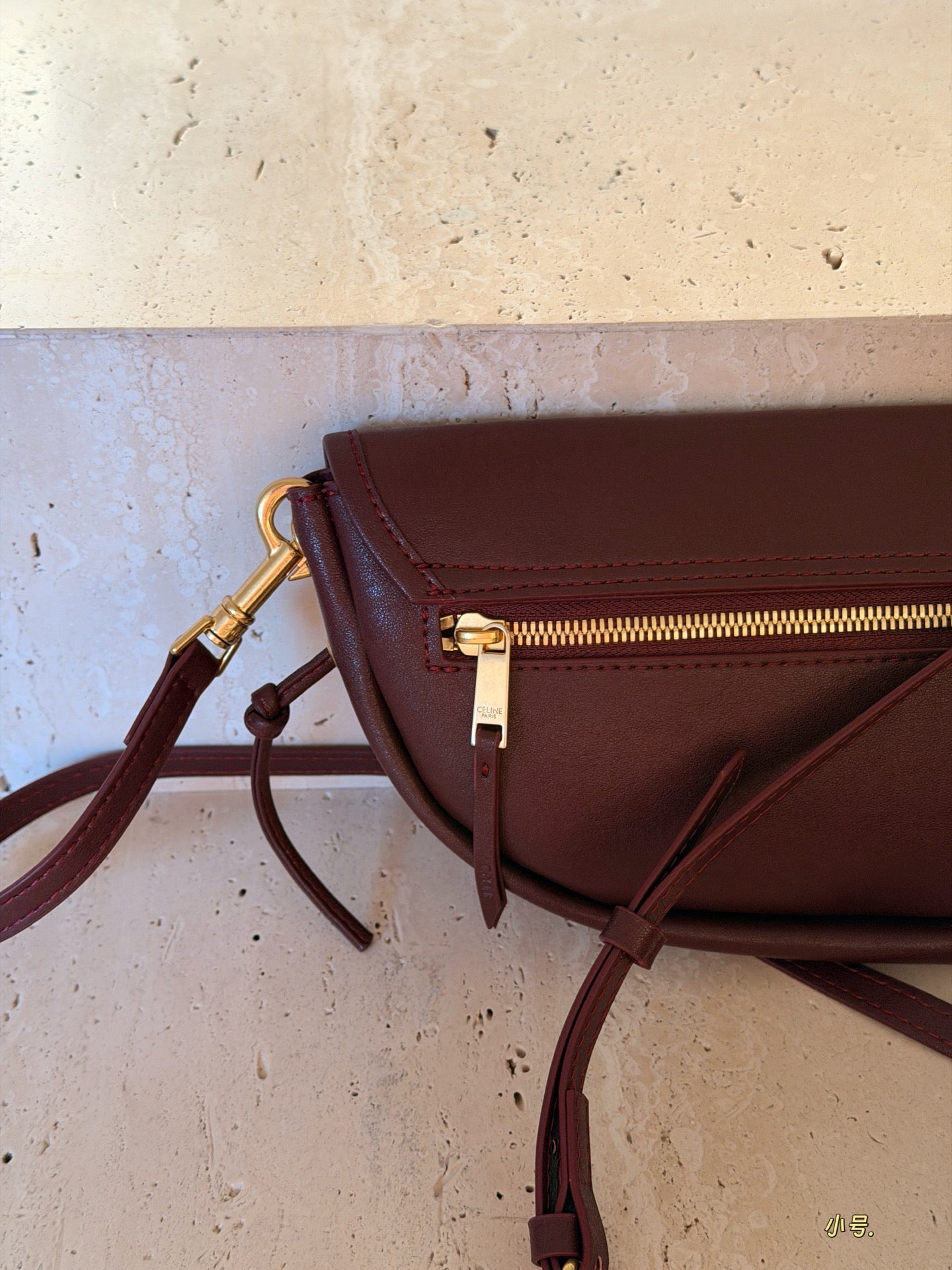 Horizontal Half Half Moon Bag Saddle Bag