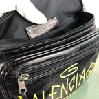 Fragrant leather graffiti waist and chest bag