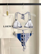 New Split Printed Swimsuit