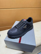 Silk calf leather shoes