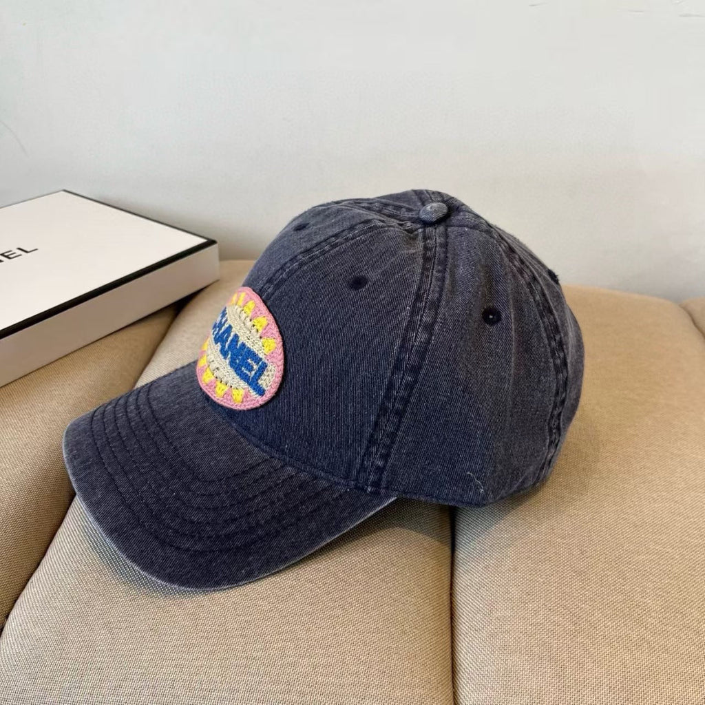 Explosive letter embroidered baseball cap