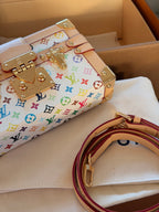 White tri color lock hard box