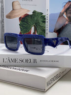 Retro inverted triangle logo sunglasses